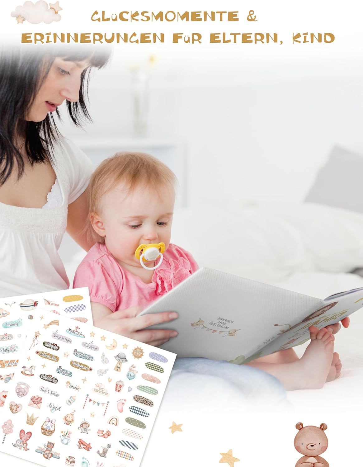 Hyggartn Mein Erstes Jahr Babyalbum - Personalisierte Geschenke für Babys