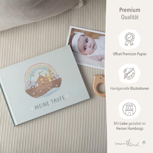 mintkind Taufbuch „Meine Taufe – Arche" Salbei – Geschenk zur Taufe
