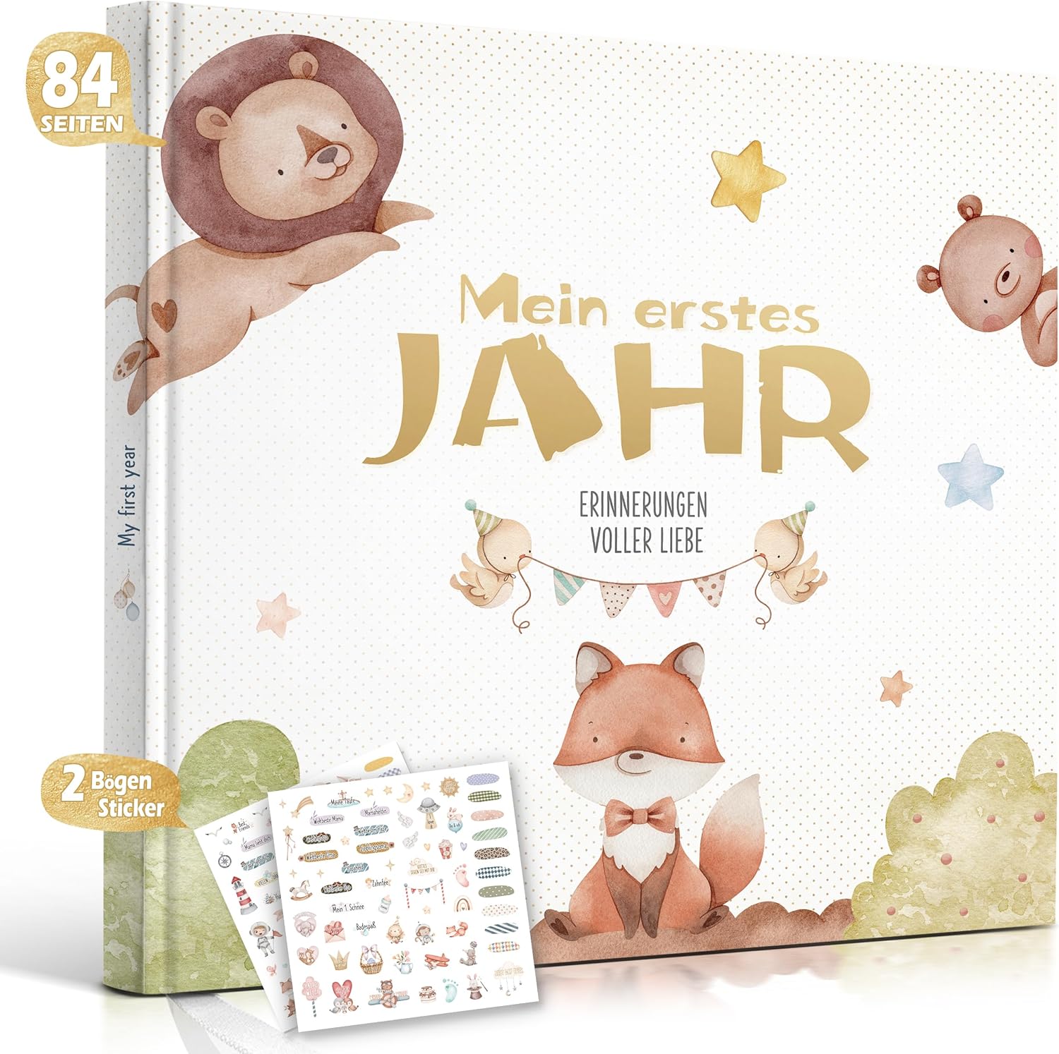 Hyggartn Mein Erstes Jahr Babyalbum - Personalisierte Geschenke für Babys Hyggartn Mein Erstes Jahr Babyalbum - Personalisierte Geschenke für Babys