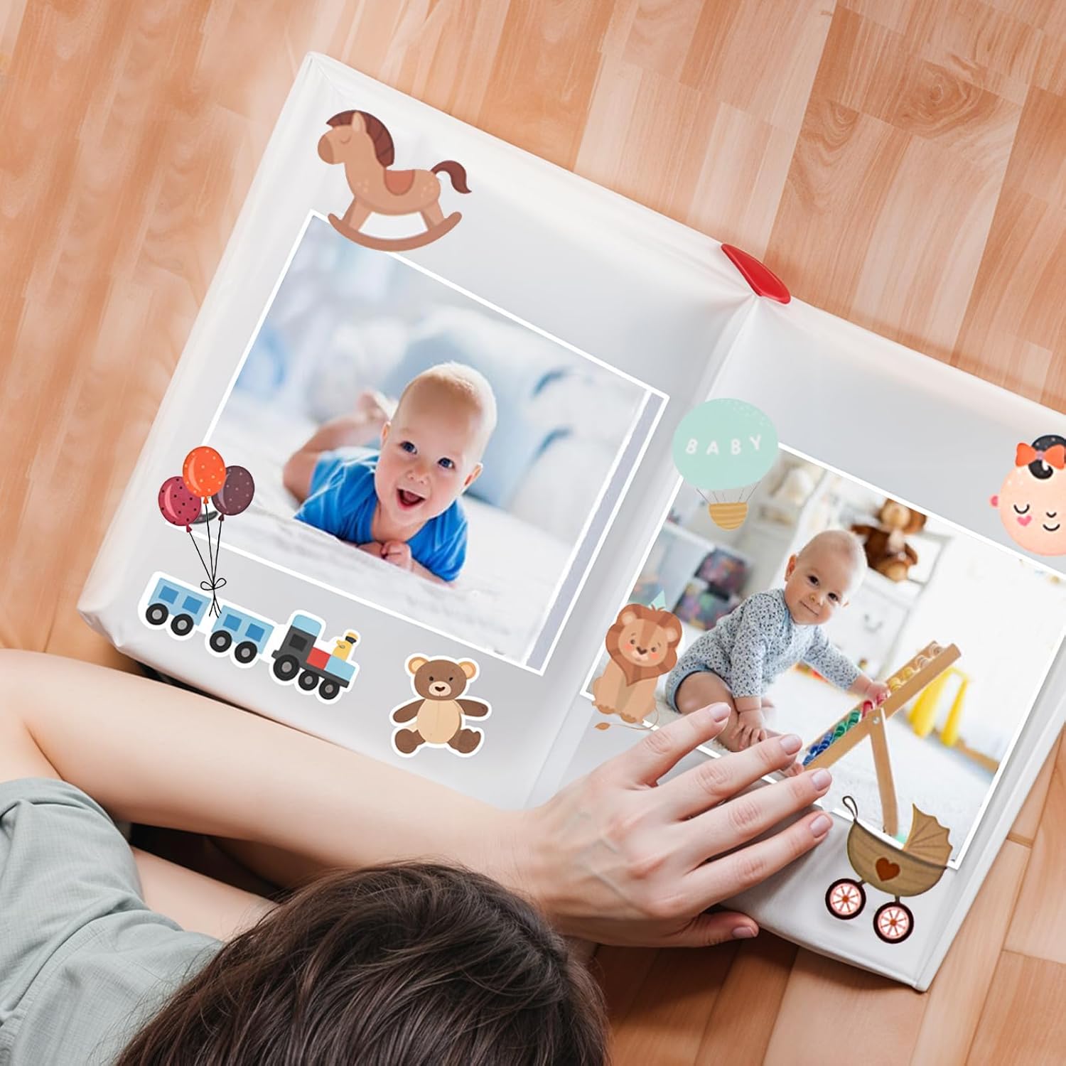 JIEYAO Babyalbum Sticker Set - 204 Aufkleber für Kreativprojekte JIEYAO Babyalbum Sticker Set - 204 Aufkleber für Kreativprojekte