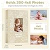 Baby-Fotoalbum 300 Fotos mit Memo & Abdruck-Kit – Leinen Beige
