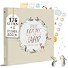 Premium Babyalbum „Mein erstes Jahr" Natur – 176 Seiten, Goldprägung