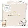 mintkind Babyalbum „Mein erstes Jahr" Beige Leinen – 176 Seiten & Sticker