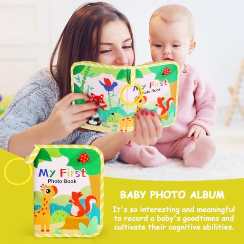 Aolso Baby-Stofffotoalbum mit Anhänger – 17 Fotos, ab 0 Monaten
