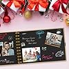 Aolso DIY-Fotoalbum Gelb – 30 schwarze Seiten, Scrapbook-Set