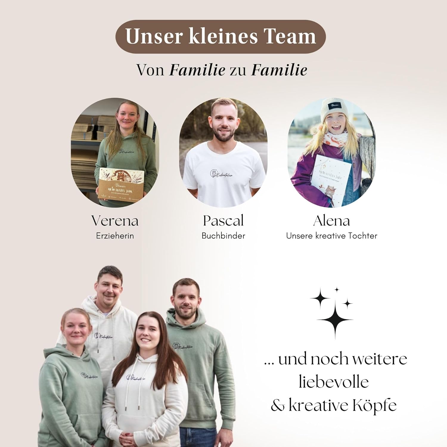 EULENTALER® Erinnerungsbox 3in1 - Babyalbum, Meilensteinkarten, Baby Abdruckset