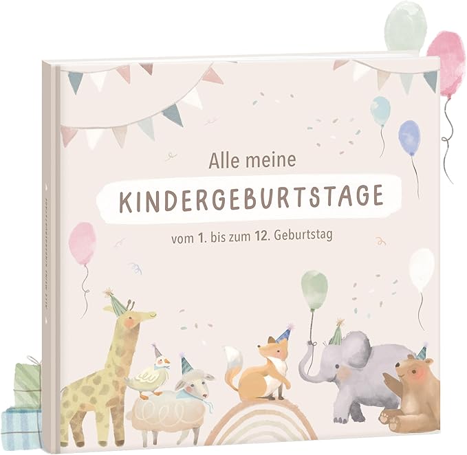 mintkind Erinnerungsalbum Kindergeburtstag Salbei (1–12 Jahre)