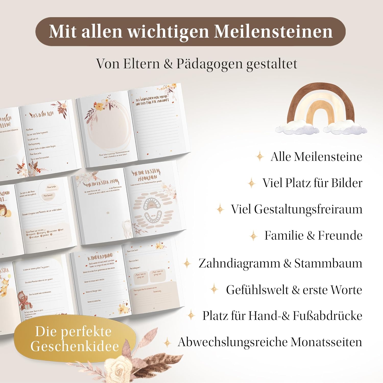 EULENTALER® Babytagebuch Boho: Erinnerungsschatz für das erste Jahr EULENTALER® Babytagebuch Boho: Erinnerungsschatz für das erste Jahr