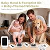Baby-Fotoalbum 300 Fotos mit Memo & Abdruck-Kit – Leinen Beige